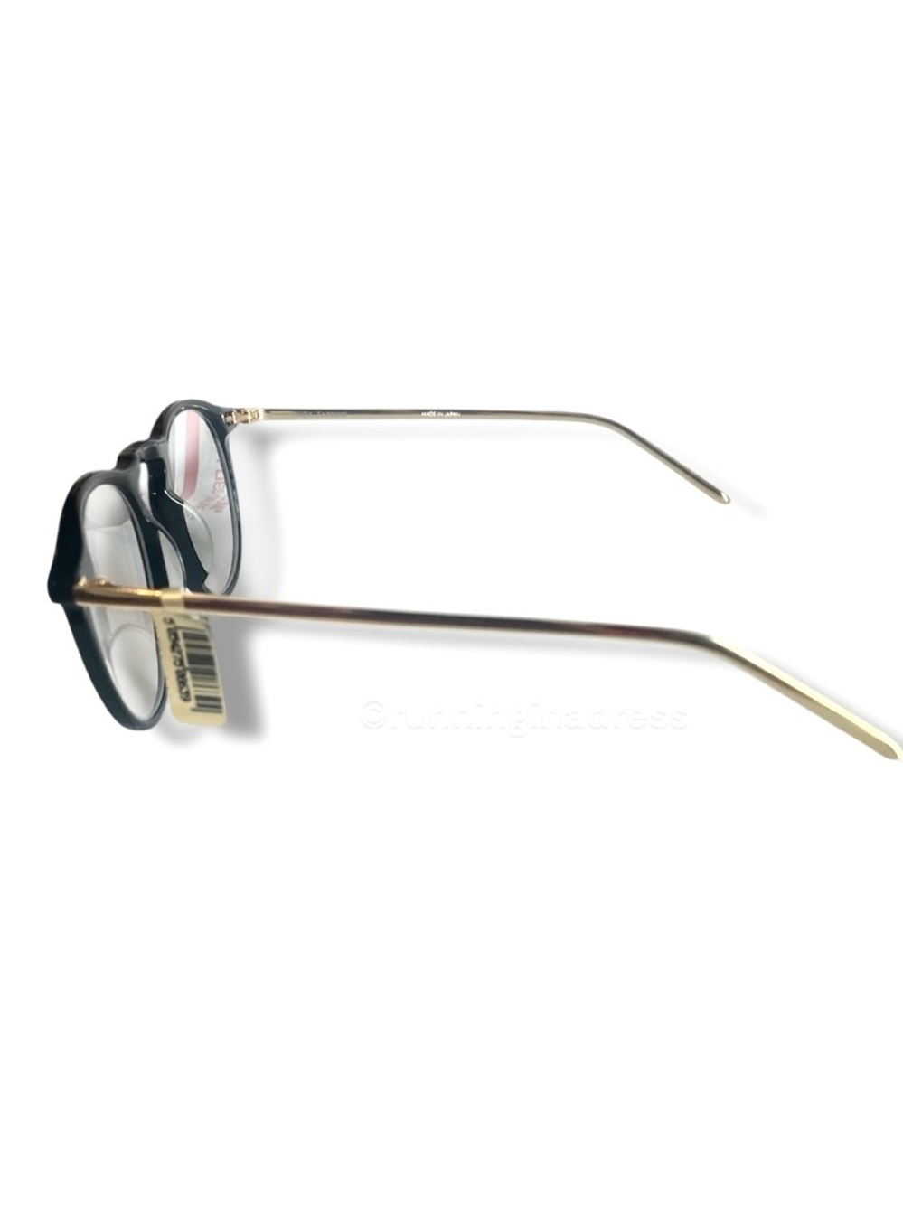 LINDA FARROW Luxury Black Gold Oval Optical Glasses Frame LFL608 C1 NWT - Picture 6 of 14